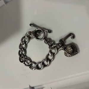 Juicy couture Silver Chain Bracelet with Heart Charm